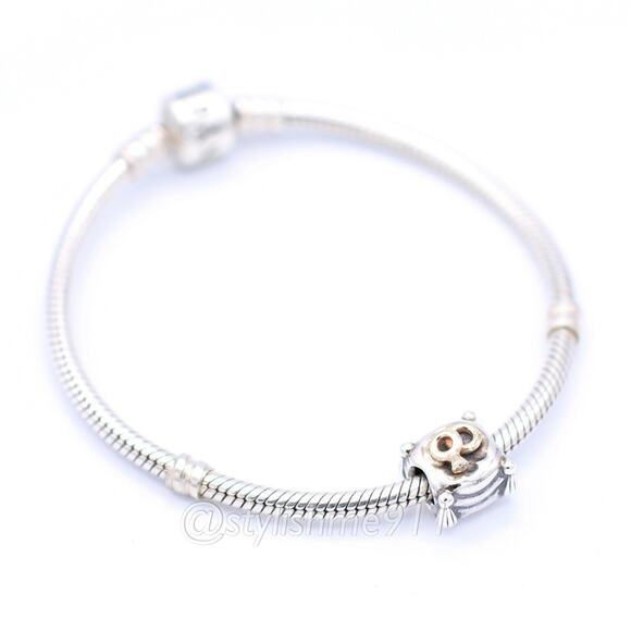 Authentic PANDORA Romantic Union Charm with 14K Gold - 790549D - Picture 6 of 11